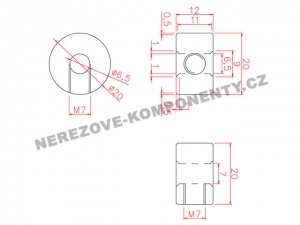 Držiak nerezového lanka 5 mm